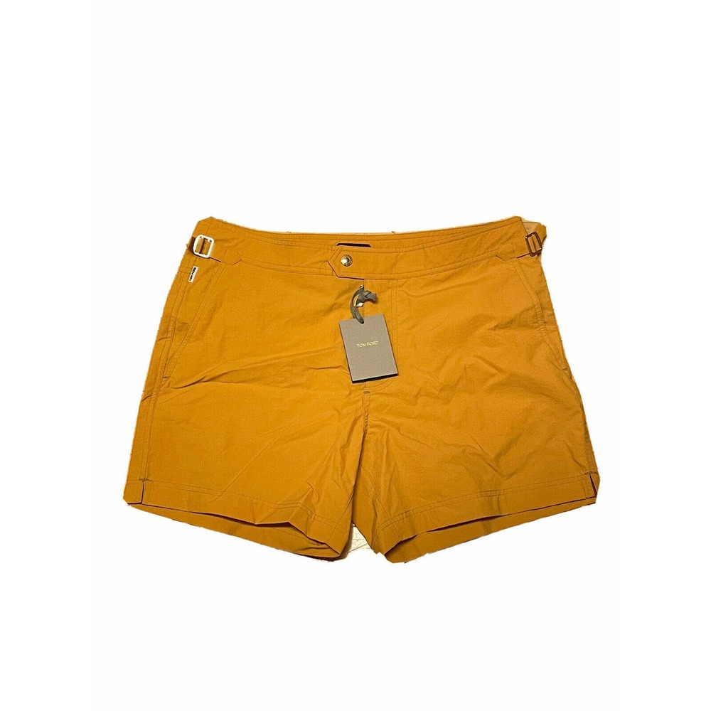 Tom Ford Buckle NYLON SWIM SHORTS -Yellow size IT 46